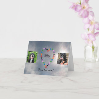 Cartão de condolências de Cão Cardíaco de Impressã