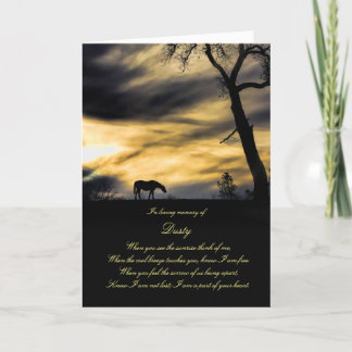 Cartão de condolências de Cavalo Espiritual Person
