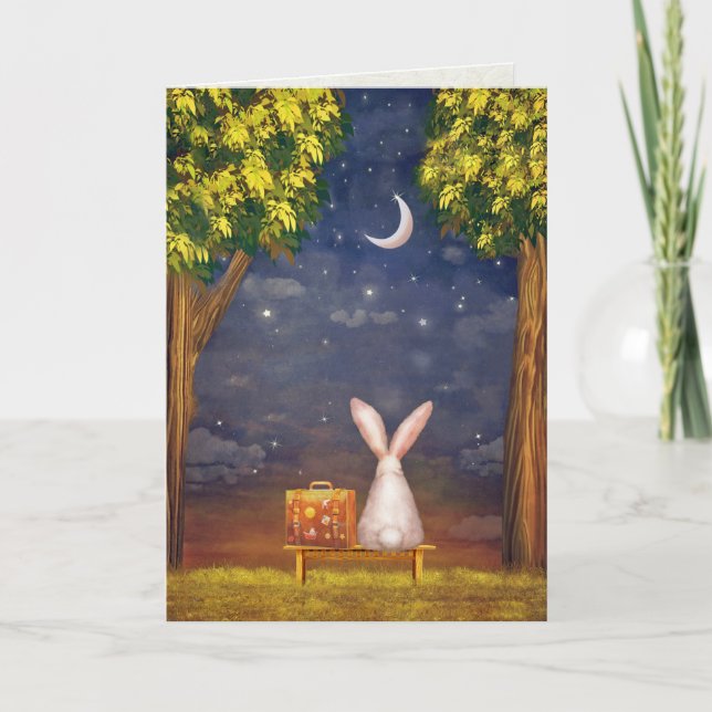 Cartão de condolências de coelho (Frente)