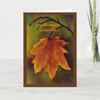 Cartão de condolências de Folha de Maple