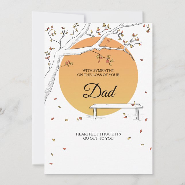 Cartão de condolências de Folhas de outono (Frente)