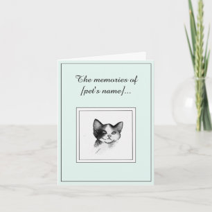 Cartão de condolências de Gato Curto