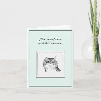 Cartão de condolências de Gato Siberiano