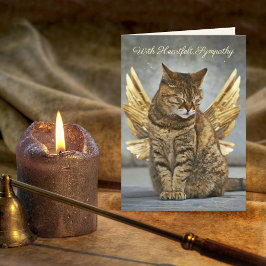 Cartão de condolências de Gatos Dourados Elegantes