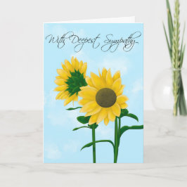 Cartão de condolências de girassol selvagem do Tex