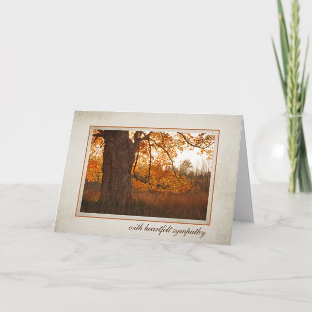 Cartão de condolências de outono (Frente)