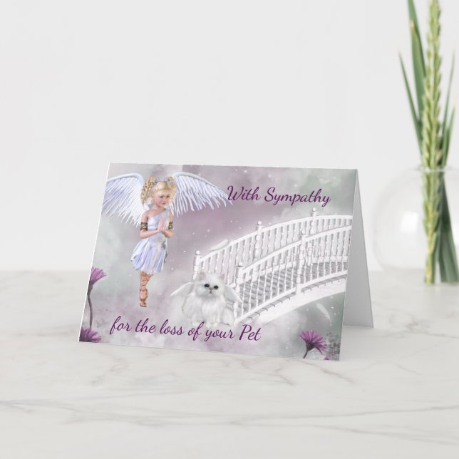 Cartão de condolências de perda de um animal de es (Frente)