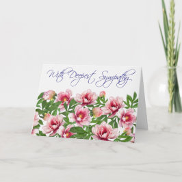 Cartão de condolências de Pouco Poly Peony