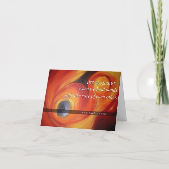 Cartão de condolências de toque cardíaco (Frente)