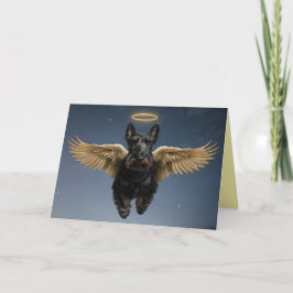 Cartão de Condolências do Anjo do Terrier Escocês