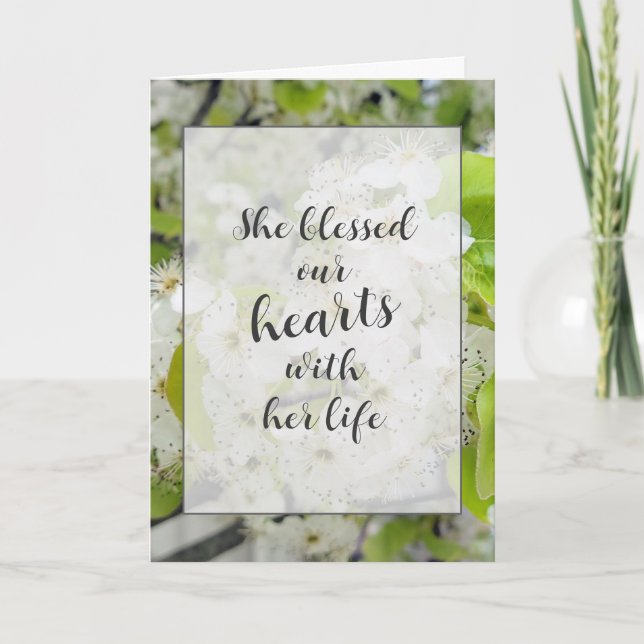 Cartão de condolências do Crab Apple Blossoms (Frente)