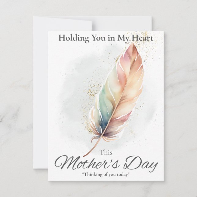 Cartão de condolências do dia de as mães - pena (Frente)