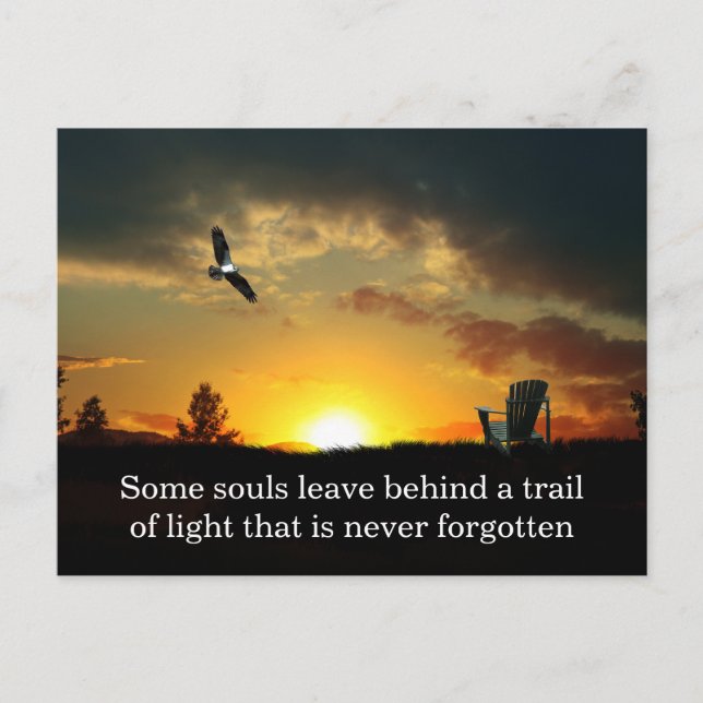 Cartão de Condolências do Prado Gramado do Pôr do  (Frente)