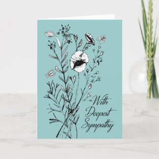 Cartão de condolências dobrado 5 x 7