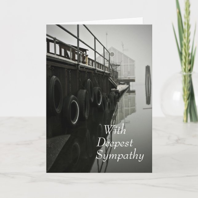 Cartão de condolências Dock e Boathouse (Frente)