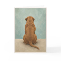 Cartão de Condolências Dogue de Bordeaux