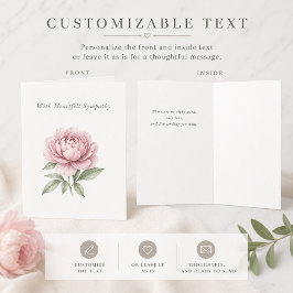 Cartão de Condolências Elegante e Personalizável c