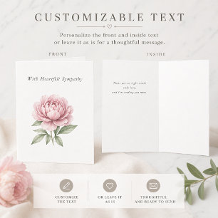 Cartão de Condolências Elegante e Personalizável c