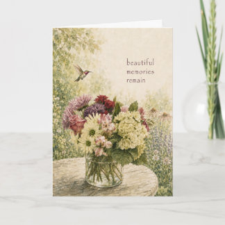 Cartão de Condolências em Aquarela de Memórias Lin
