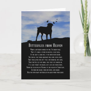 Cartão de condolências espiritual com Cão e Bor