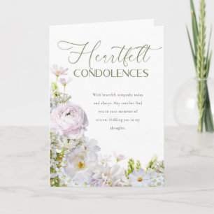 Cartão de Condolências Floral