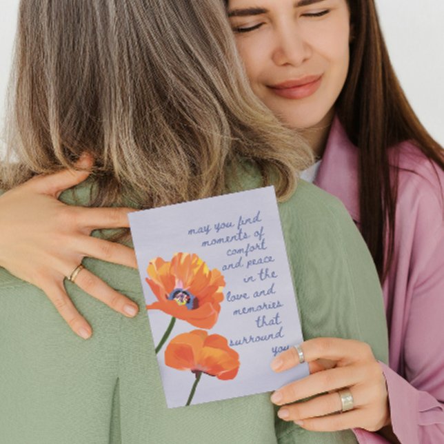 Cartão de condolências Floral Simples Elegante (Criador carregado)