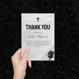 Cartão de Condolências Funeral Obrigado