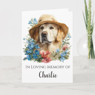 Cartão de Condolências Golden Retriever Perda de A