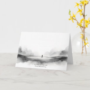 Cartão de Condolências Golf Preto e Branco Golf De