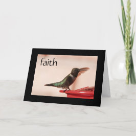 Cartão de condolências: Hummingbird w verse on Fai