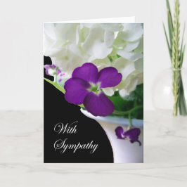 Cartão de condolências, Hydrangeas brancas e flore