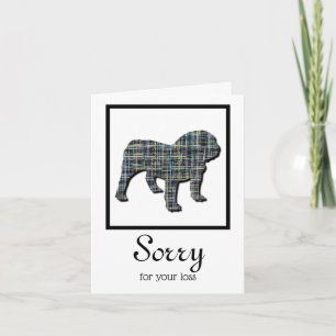 Cartão de condolências Inglês Bulldog Pet