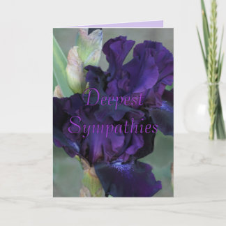 Cartão de condolências Iris Roxo Escuro - personal
