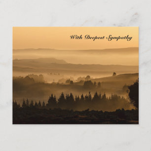 Cartão de condolências leve adiantado do verso da