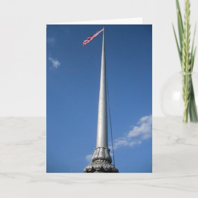 Cartão de condolências "Lowelle American Flag" (Frente)