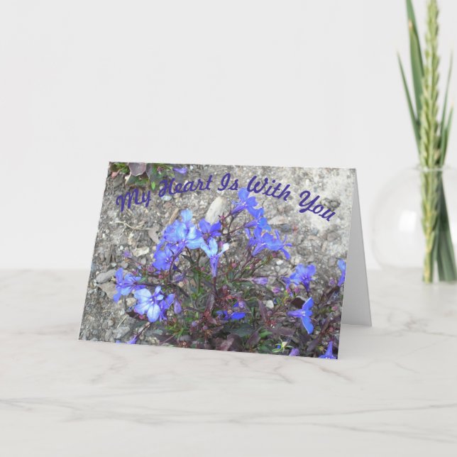 Cartão de condolências - Meu Coração Está Com Você (Frente)