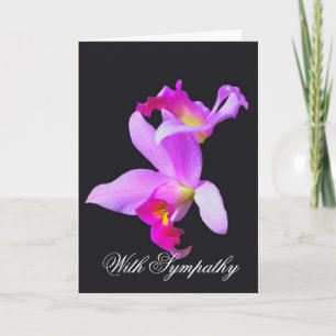 Cartão de condolências Orchids