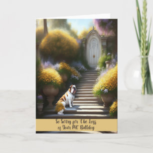 Cartão de condolências para a tecnologia Pet Bulld