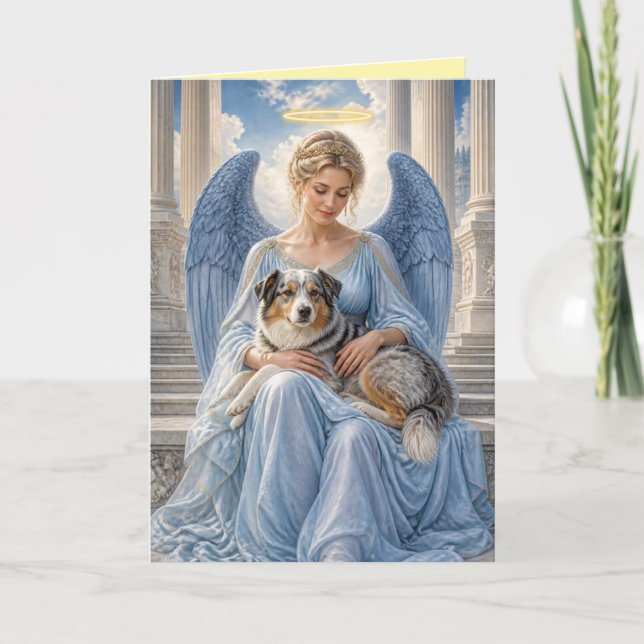 Cartão de Condolências para Australian Shepherd (Frente)