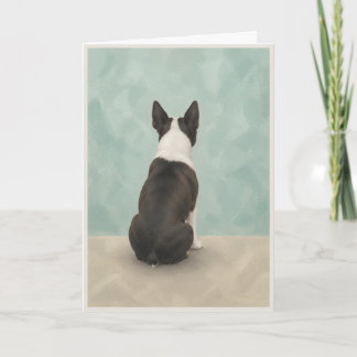 Cartão de Condolências para Boston Terrier