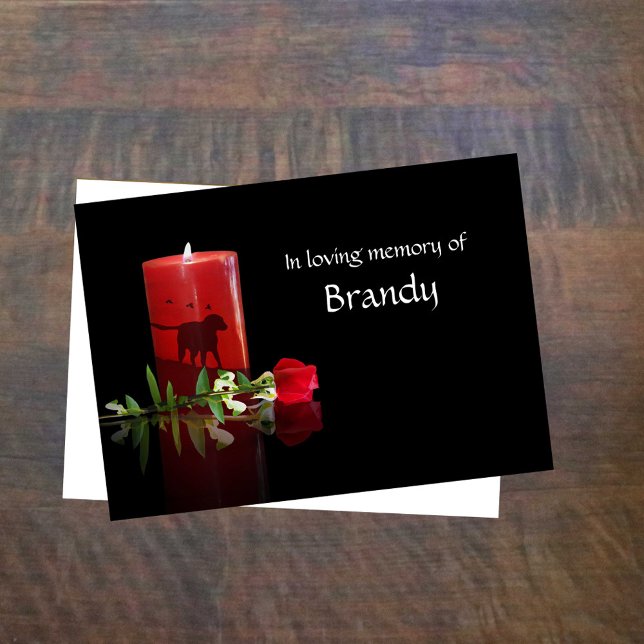 Cartão de condolências para Cachorro com Nome Pers (Criador carregado)