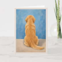 Cartão de Condolências para Cachorro Golden Retrie