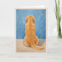 Cartão de Condolências para Cachorro Golden Retrie