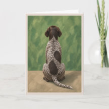 Cartão de Condolências para Cachorro Pointer Alemã
