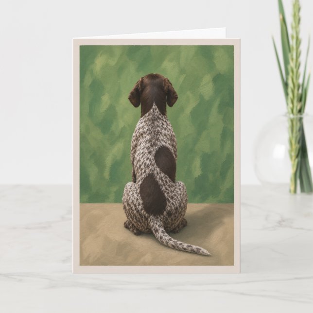 Cartão de Condolências para Cachorro Pointer Alemã (Frente)