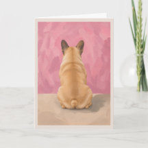 Cartão de Condolências para Cão Bulldog Francês