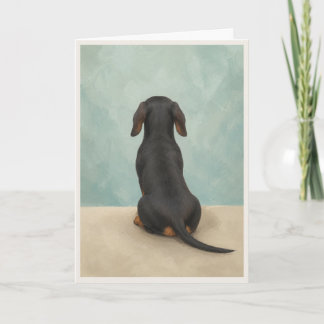 Cartão de Condolências para Dachshund