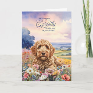 Cartão de Condolências para Doador de Goldendoodle