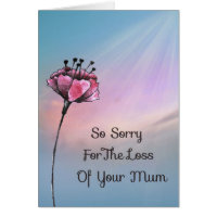 Cartão de condolências para Perda de Mãe da Flor d