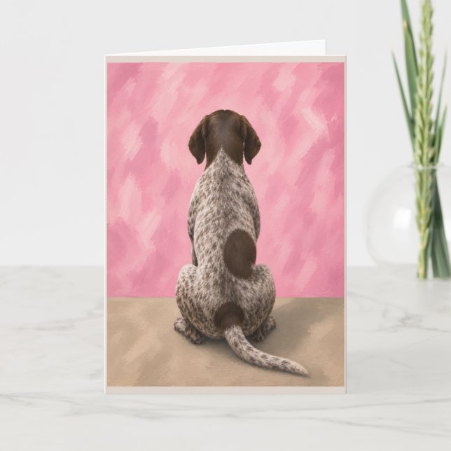 Cartão de Condolências para Pet Pointer Alemão de  (Frente)